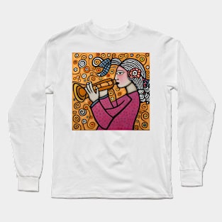 Jazz Musician playing a trumpet Long Sleeve T-Shirt